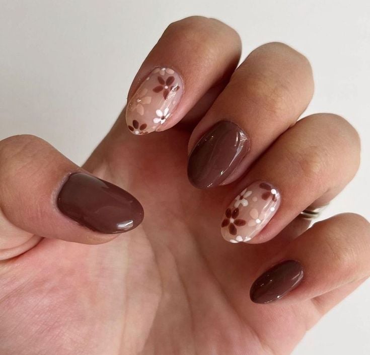 decoração em unhas curtas