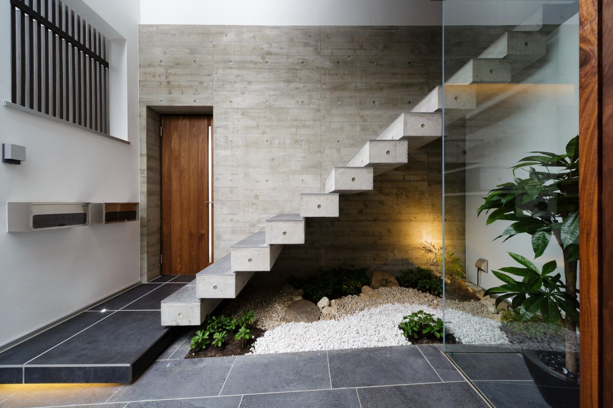 jardim vertical em escadas