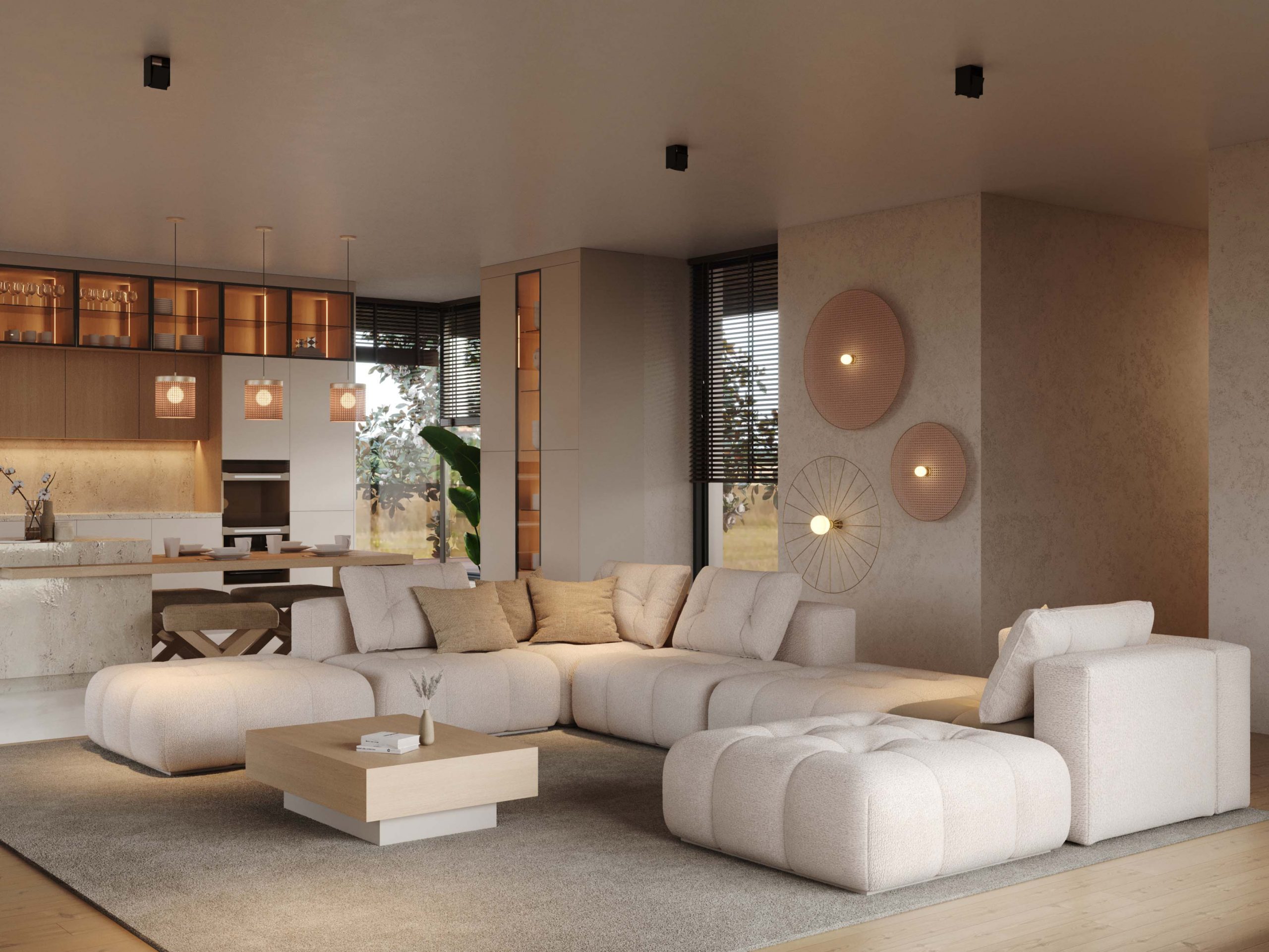 como usar madeira clara na decoração escandinava da sala