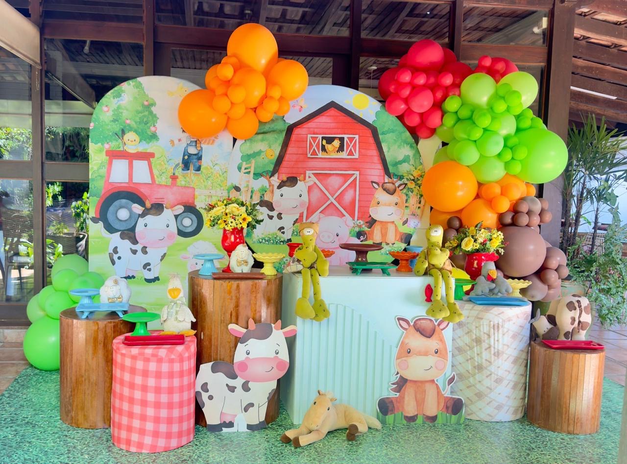 mesa de doces fazendinha