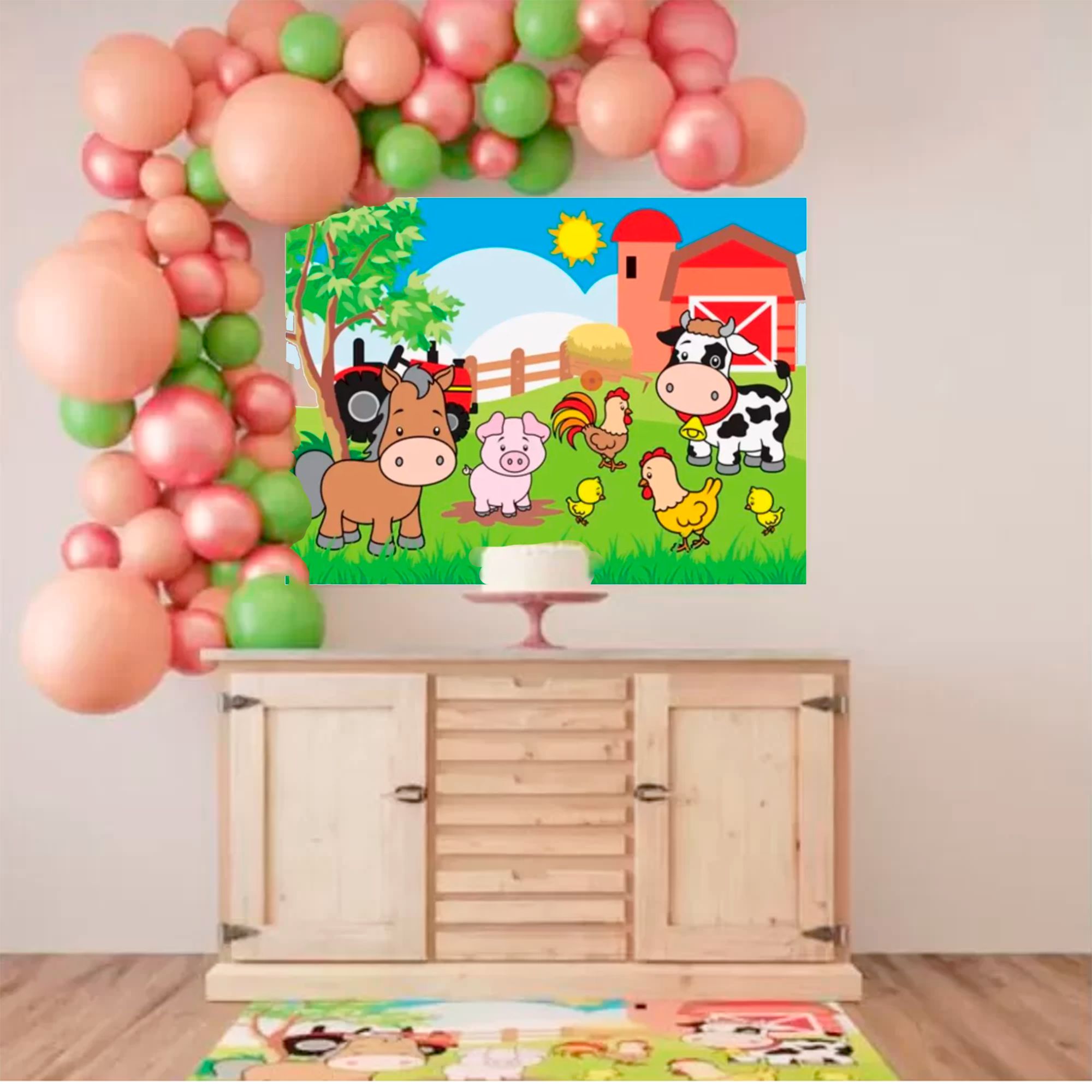 decoração fazendinha candy color