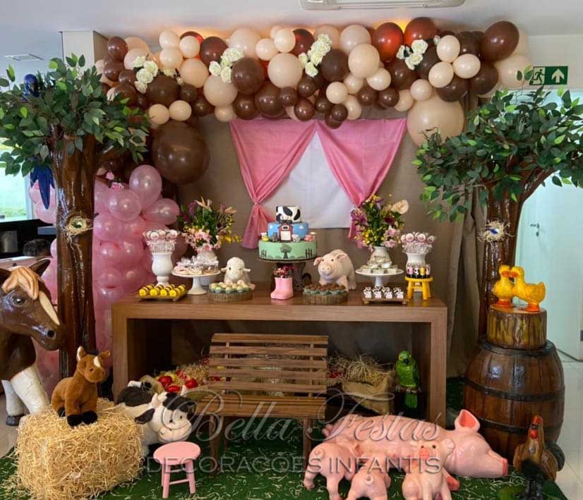 decoração fazendinha para 1 ano