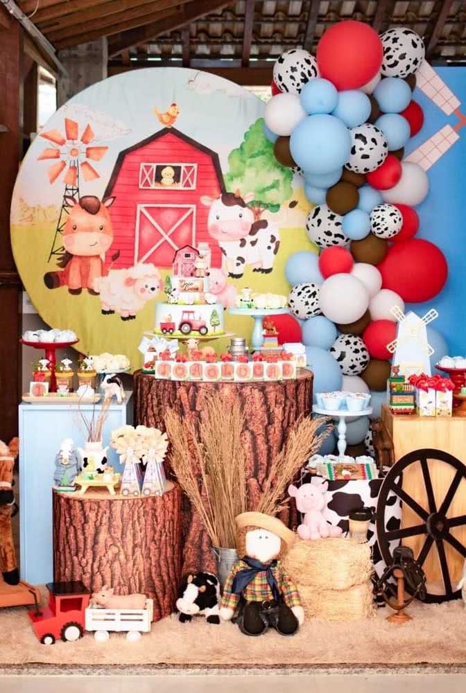 decoração fazendinha simples menino
