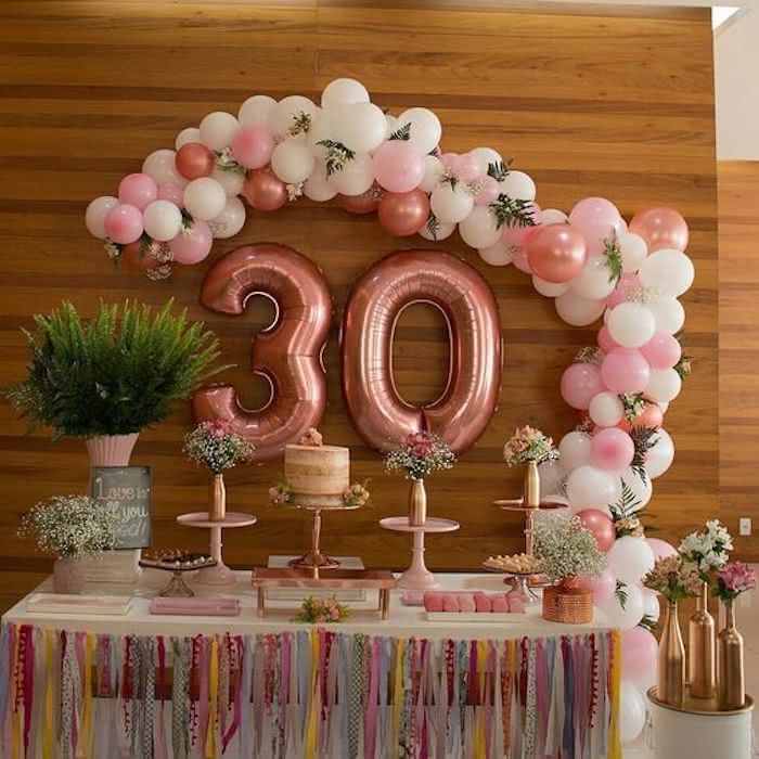 quanto custa decoração festa 30 anos