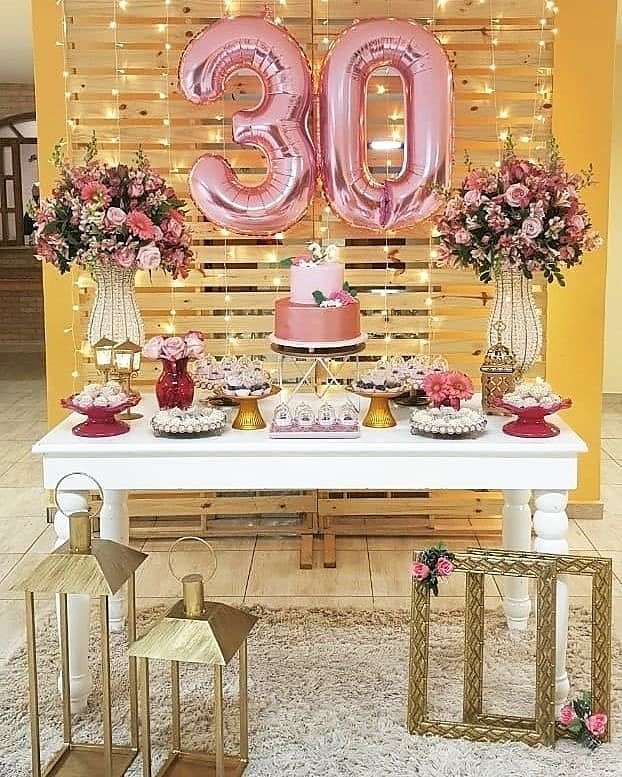 decoração festa 30 anos masculina vs feminina