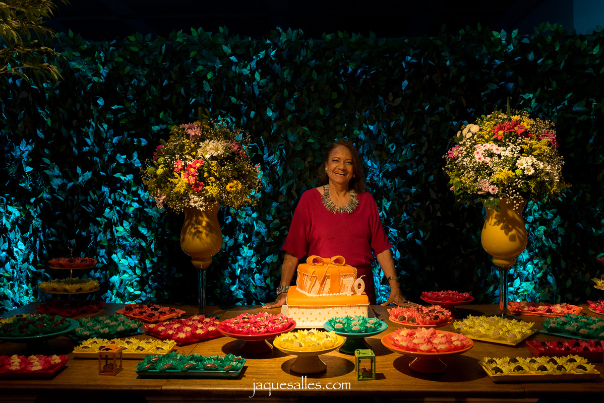 decoração festa 70 anos elegante