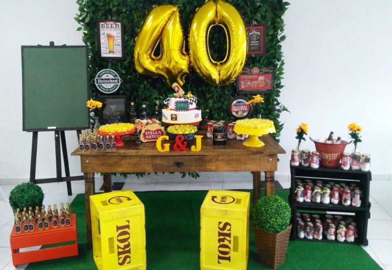 como fazer decoração festa boteco