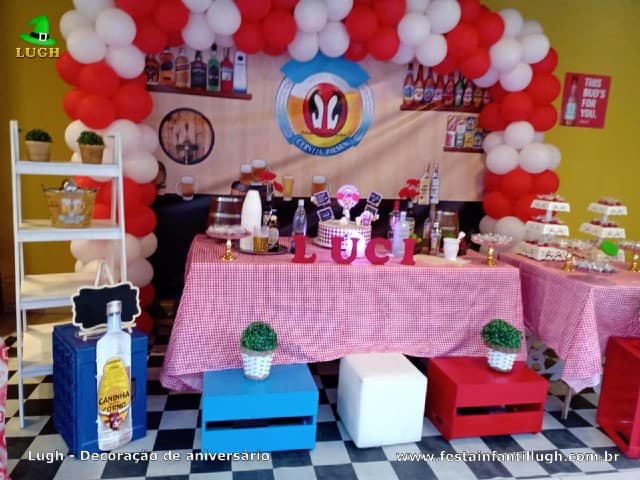 como fazer decoração festa boteco