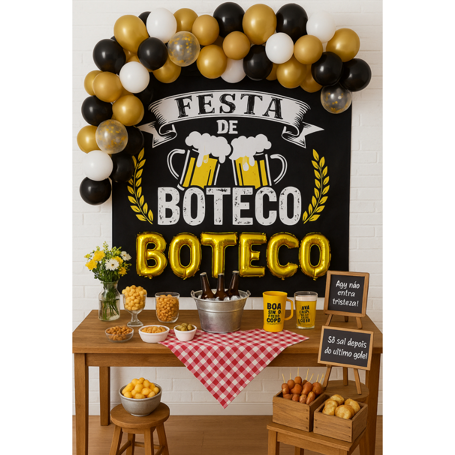 decoração mesa boteco