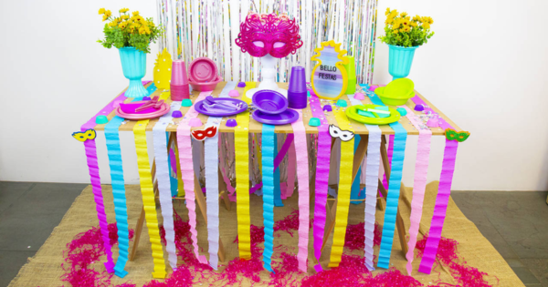 decoração festa carnaval em casa