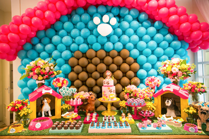 decoração festa de cachorro