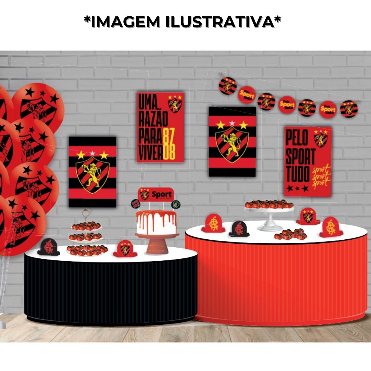 decoração festa do sport simples