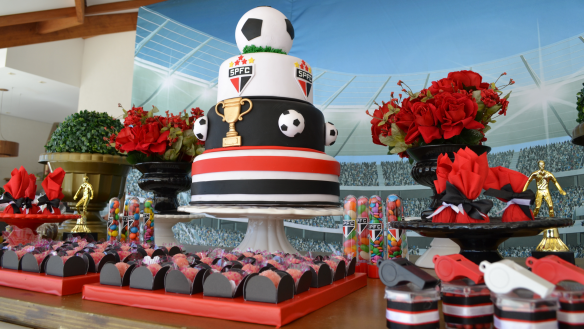 decoração festa sport recife simples vs elaborada