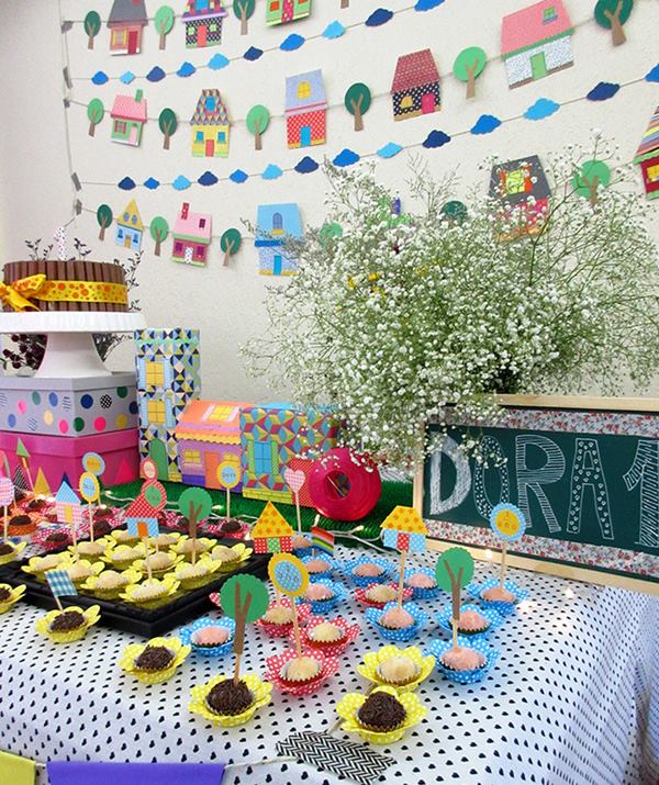 decoração festa empresa simples