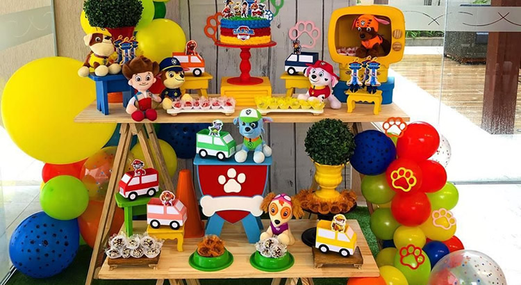 quanto custa decoração completa festa patrulha canina