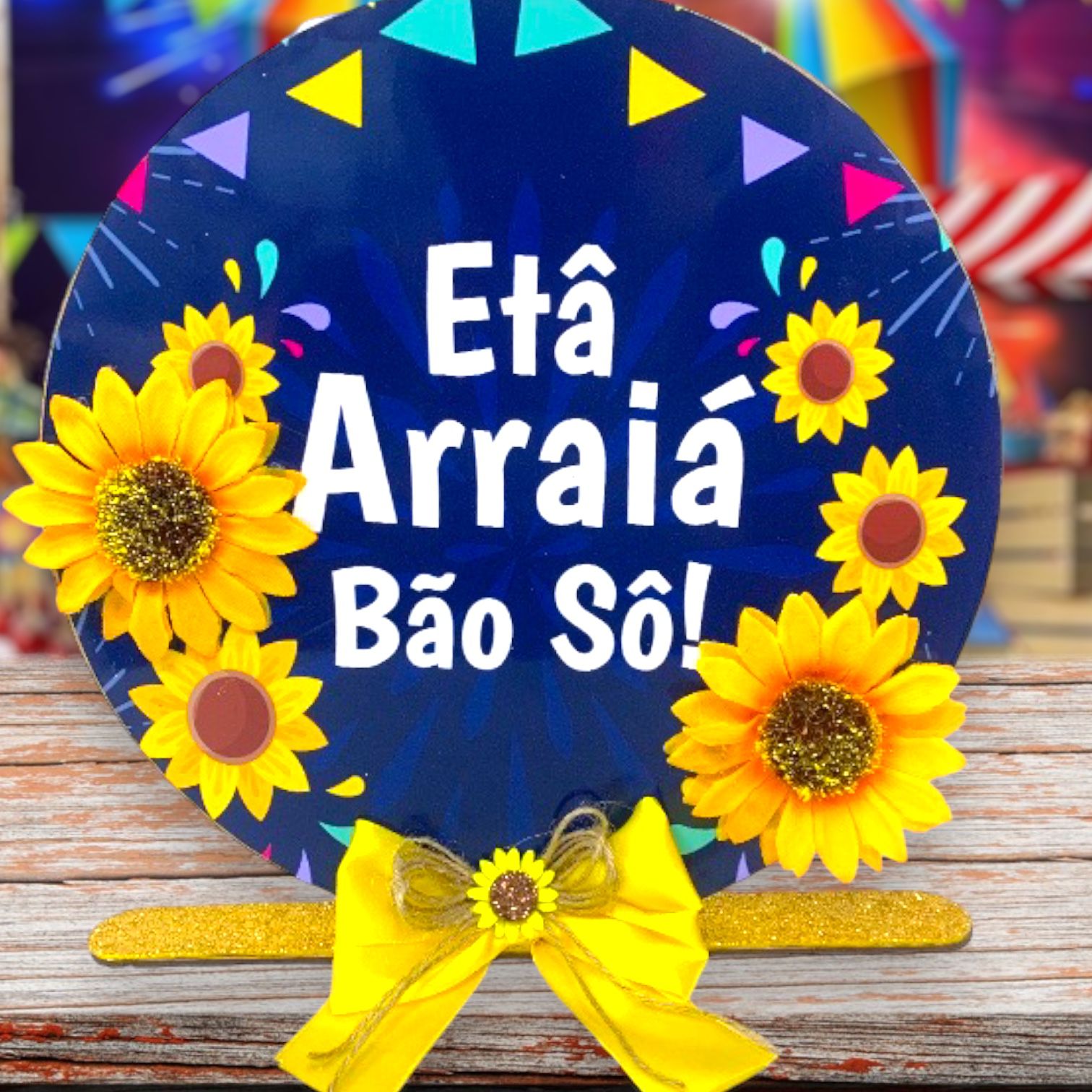 decoração festa junina girassol simples