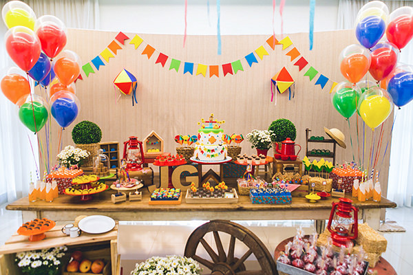 ideias criativas decoração festa junina criança