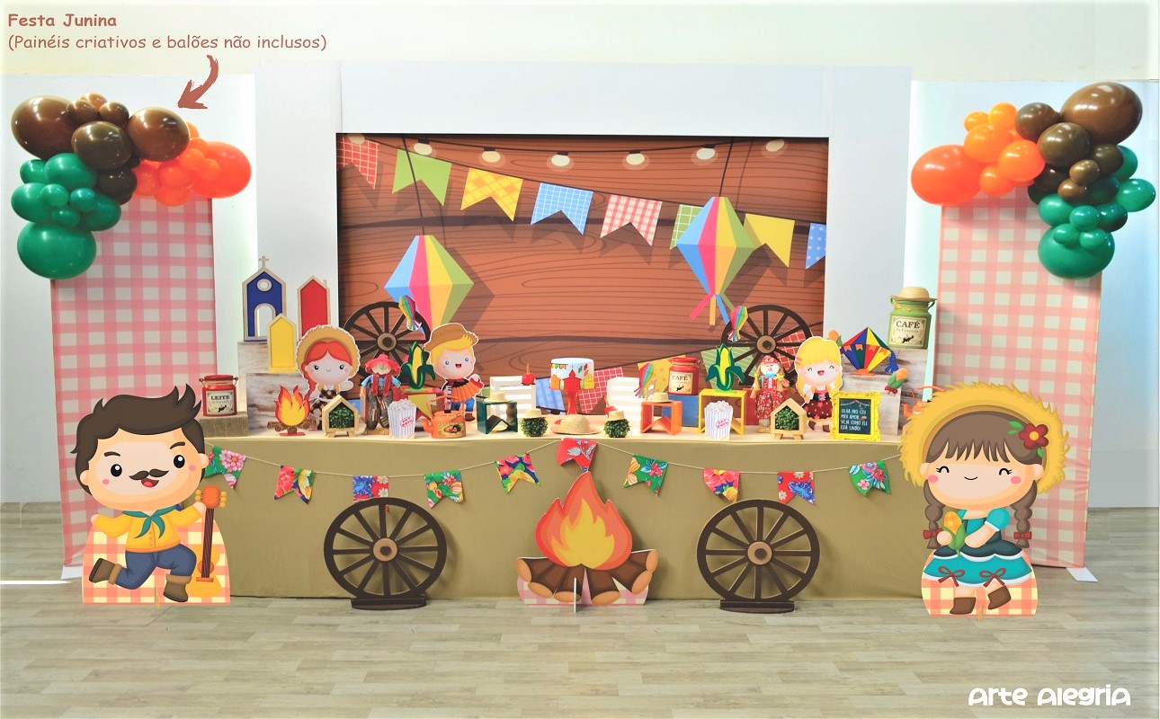 ideias criativas decoração festa junina criança