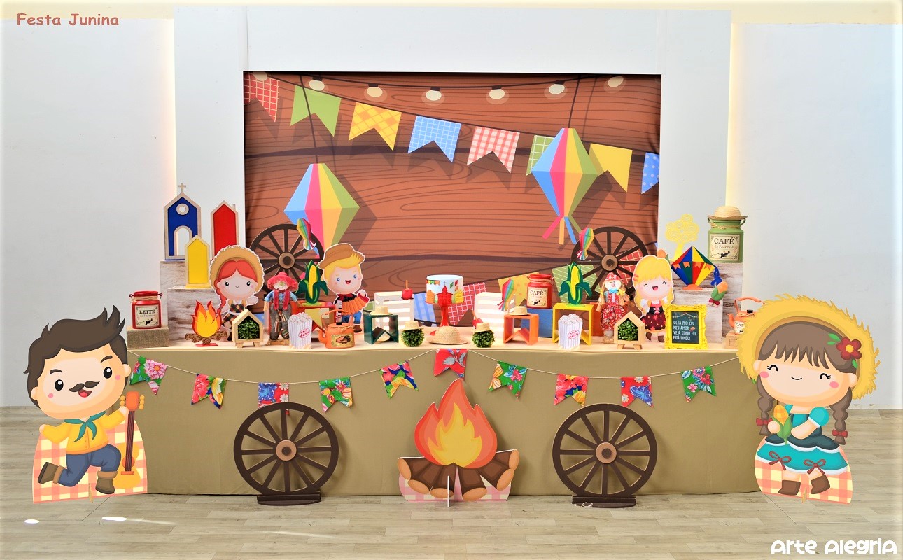 painel de festa junina infantil menino