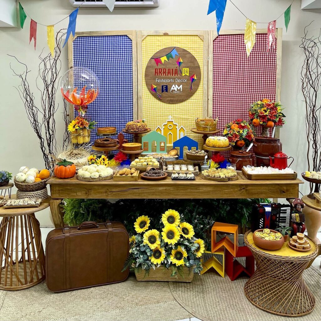 painel de palha festa junina