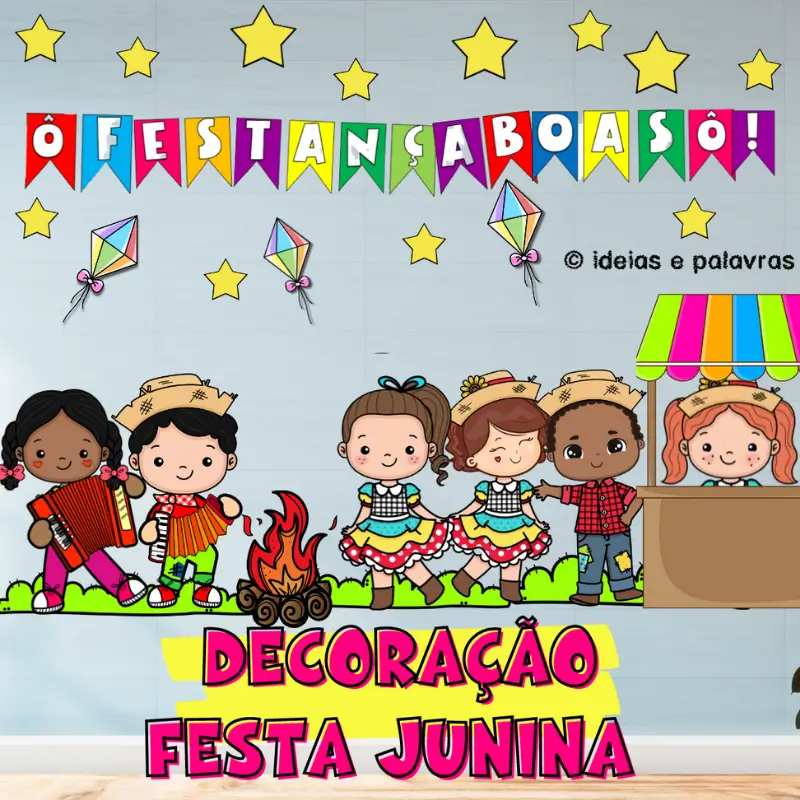 painel festa junina com nome