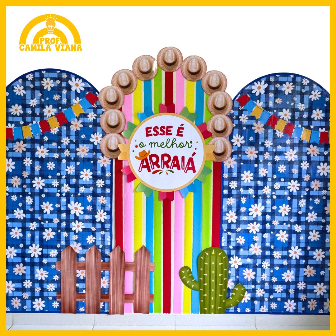 painel festa junina com nome