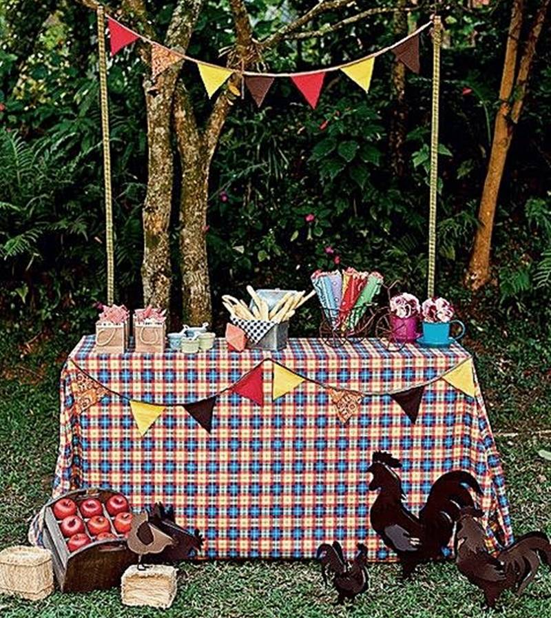 decoração festa junina quintal