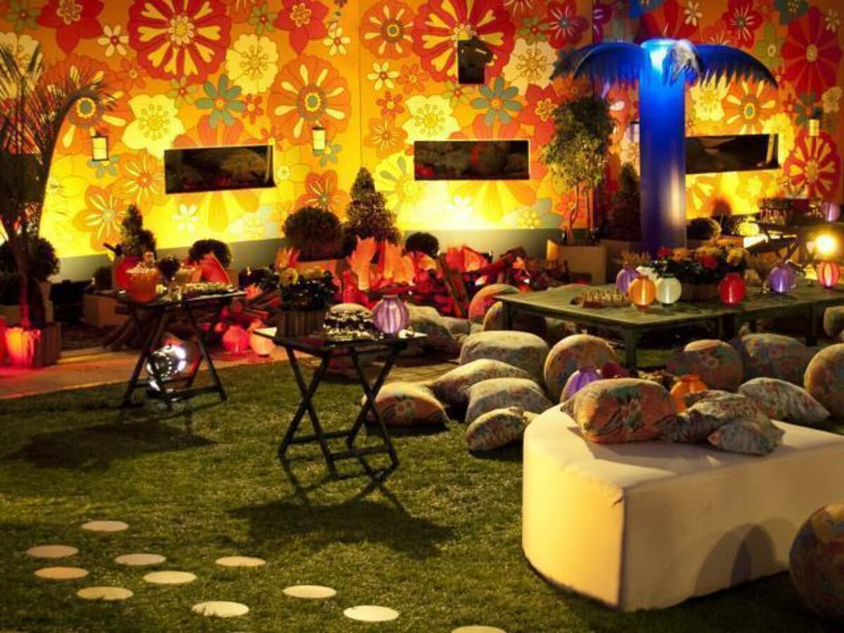 como fazer decoração luau simples em casa