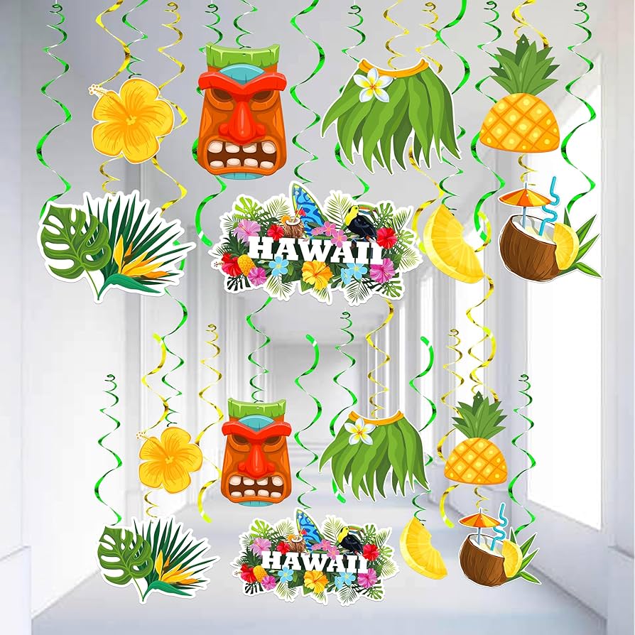 decoração luau simples com balões