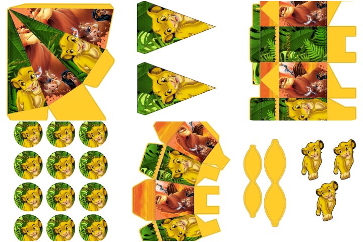 decoração festa rei leão simples vs elaborada