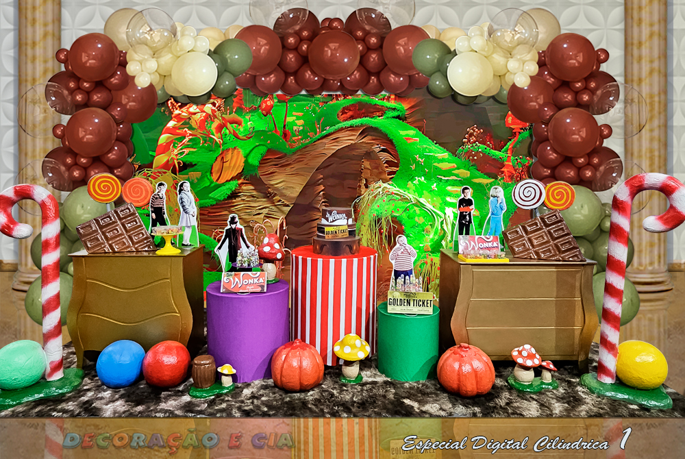 decoração festa tema chocolate