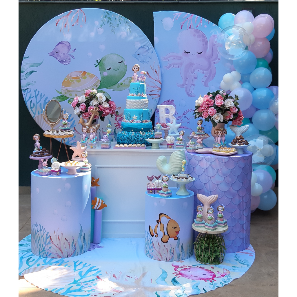 decoração fundo do mar luxo menina