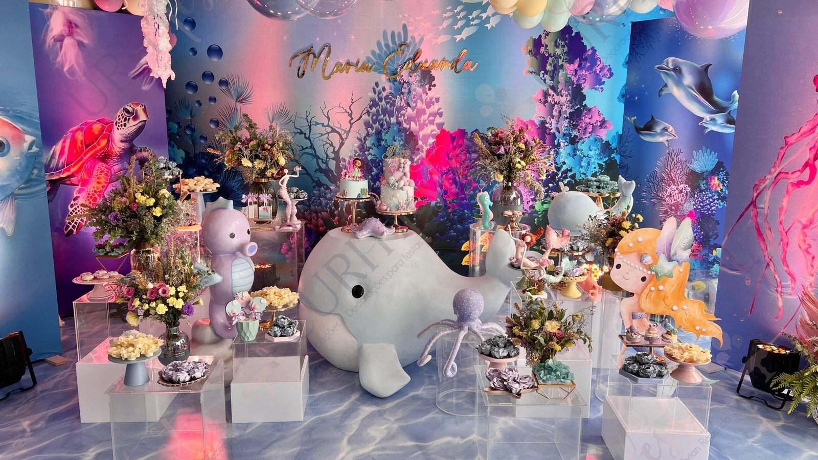 ideias decoração fundo do mar luxo menina