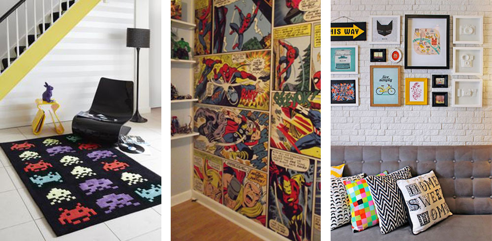 decoração de quarto com tema de videogame