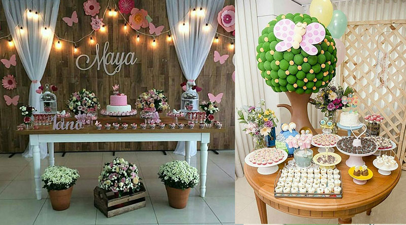 decoração jardim encantado com balões