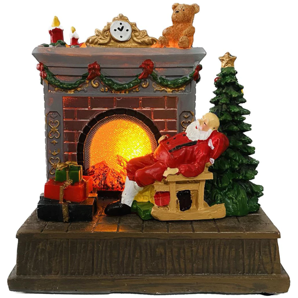 decoração lareira natal clássica