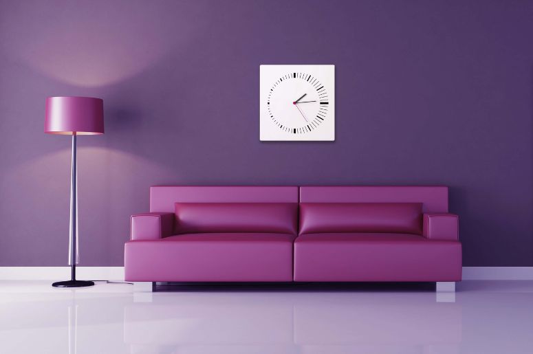 ideias de decoração lilás e roxo para sala de estar