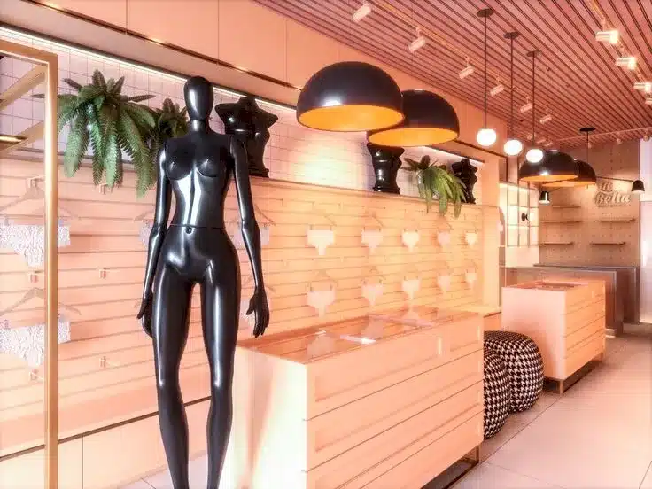 ideias de decoração loja lingerie pequena