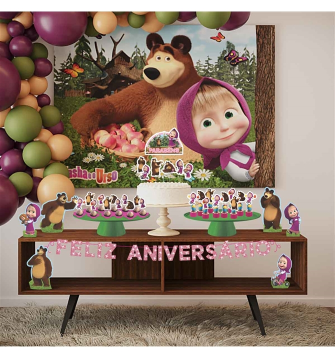festa Masha e Urso em casa