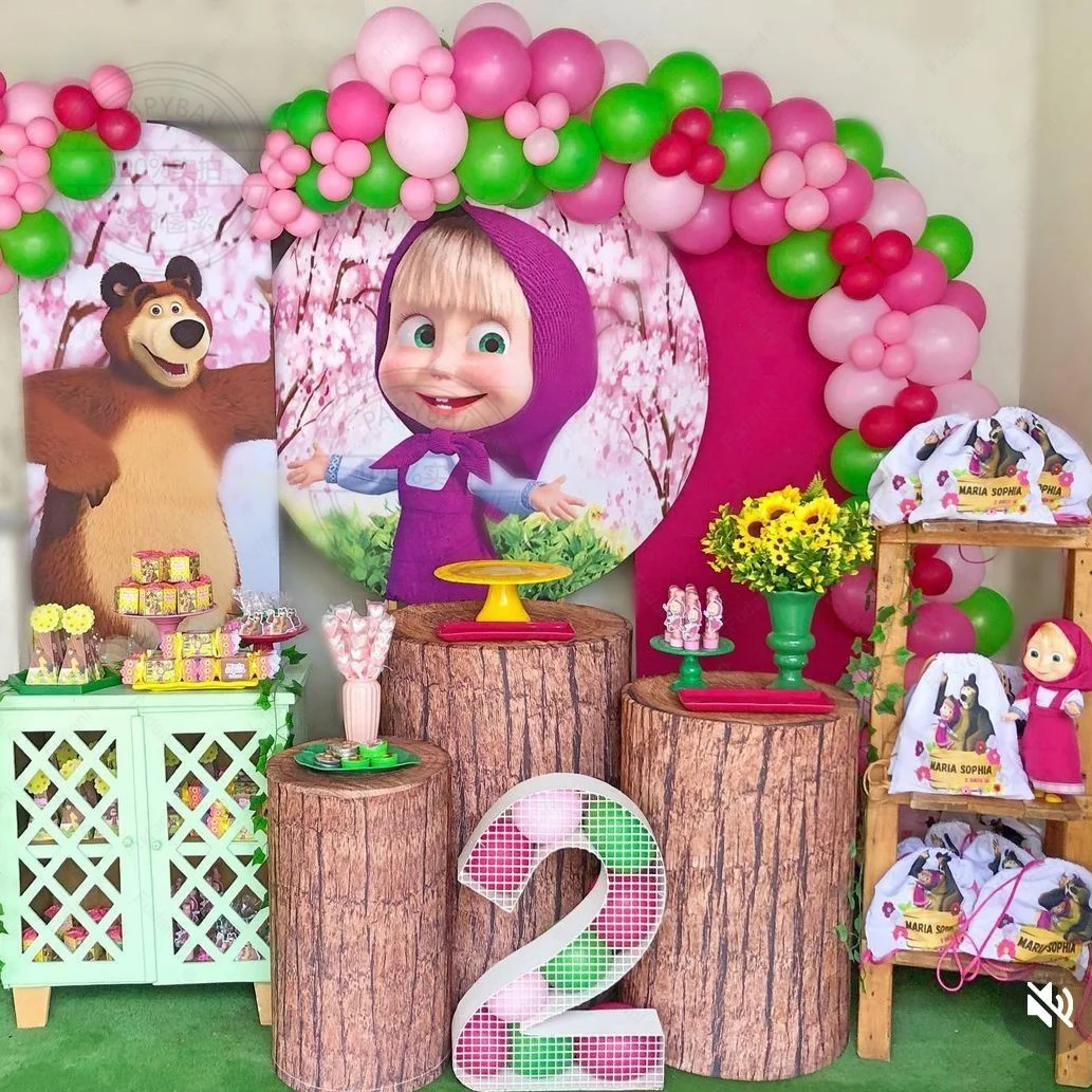 festa Masha e Urso em casa