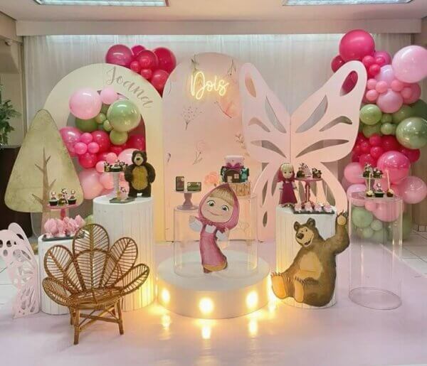 ideias de decoração Masha e Urso DIY