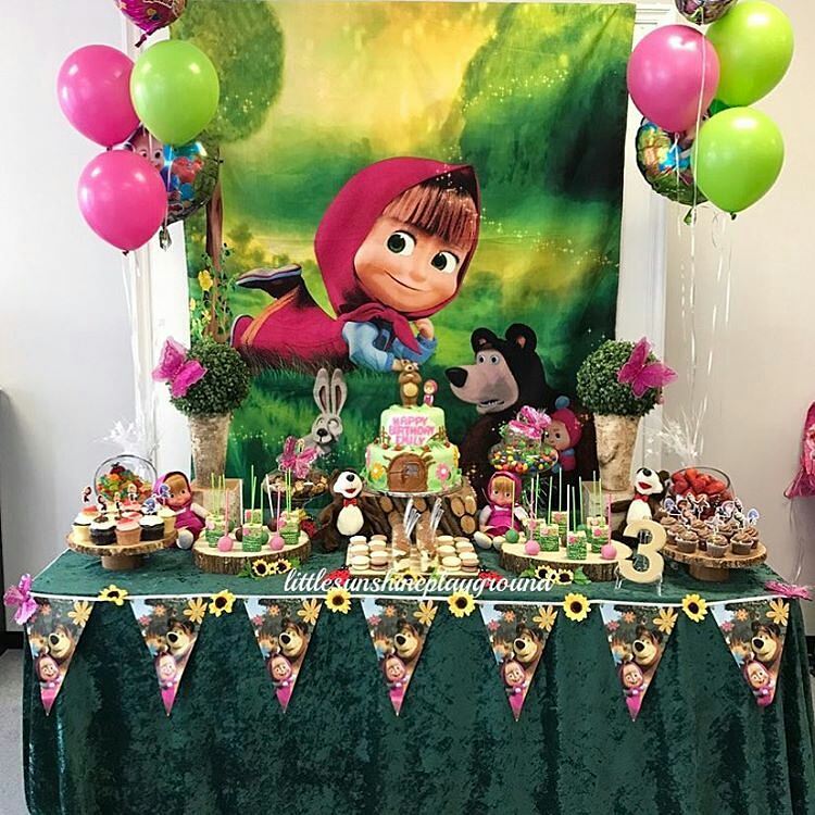 painel Masha e Urso fácil