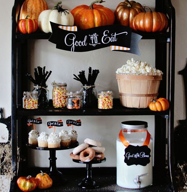 como fazer centro de mesa de halloween com abóboras