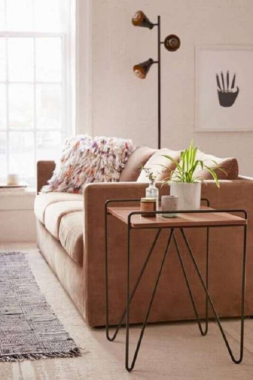 decoração mesa lateral sala de estar
