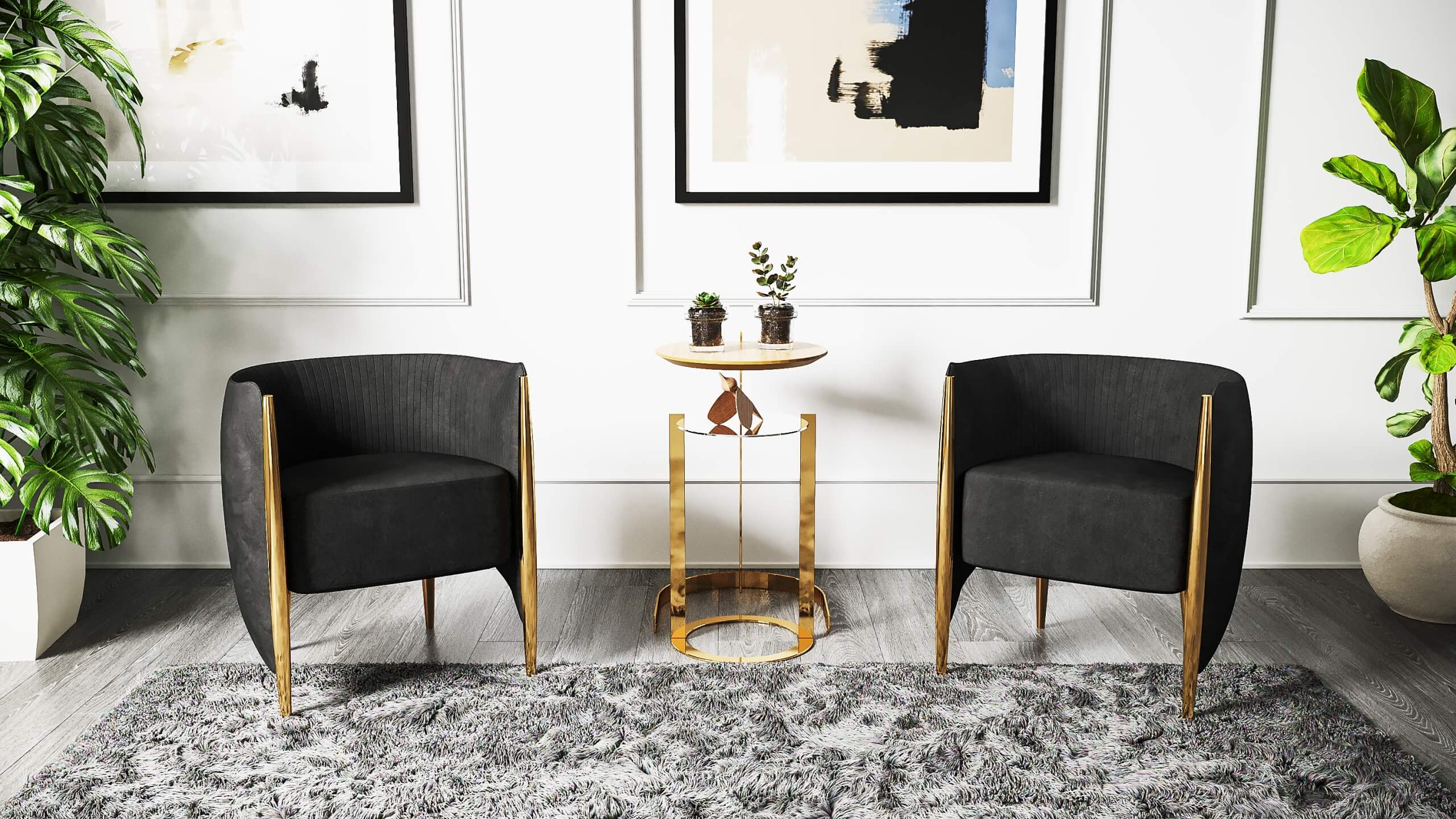 decoração mesa lateral sala de estar