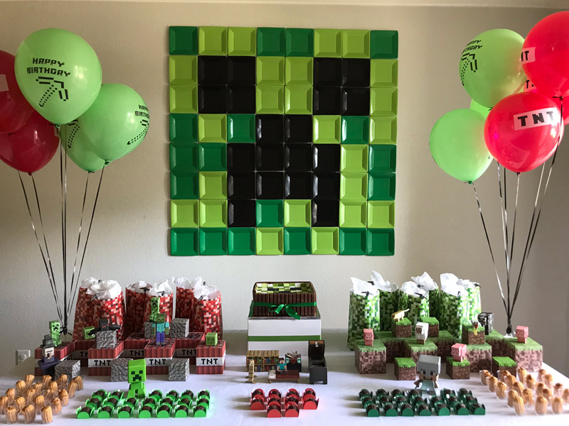 como fazer centro de mesa minecraft passo a passo