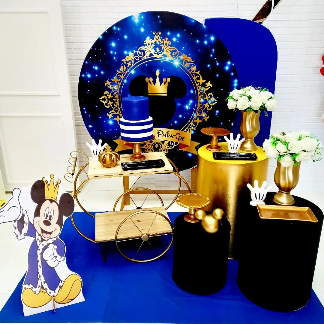 Como criar uma mesa de doces encantadora com o tema Mickey Príncipe