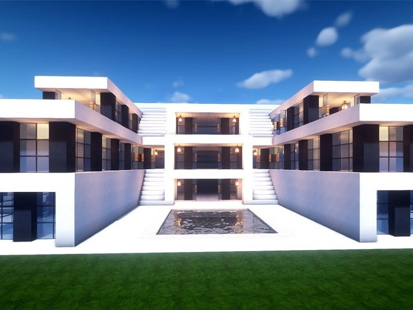 decoração minecraft luxo vs simples