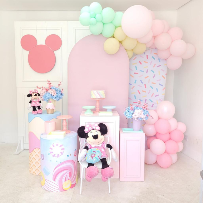 Decoração Minnie Confeiteira Pegue e Monte