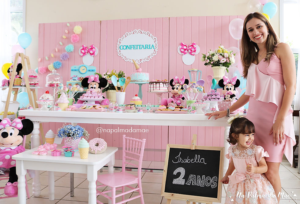 Painel Sublimado Minnie Confeiteira